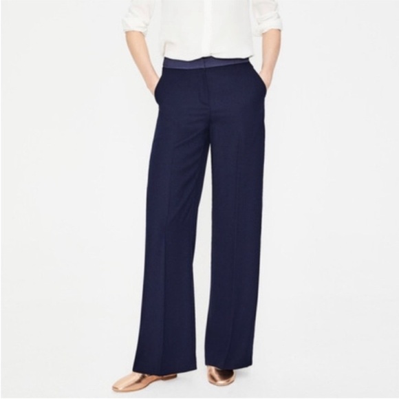 Boden Pants - Boden Marlin Wide Leg Careerwear Trouser Pants | Navy Blue | US 12